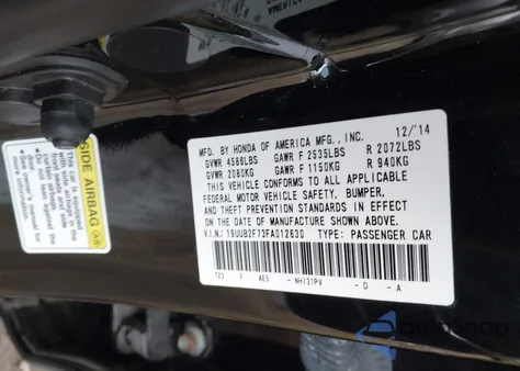 2015 Acura Tlx V6 Advance z USA, uszkodzony, nr VIN 19UUB2F73FA012630